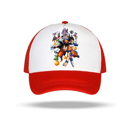 Cappellino con visiera Dragon Ball per ragazzo con stampa anime di Goku - Cappellini per bambini e adulti - Cappellini estivi traspiranti - Cappellini alla moda in stile cartone animato - Abbinabili ai costumi - Di tendenza