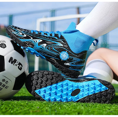 Chuteiras de Futebol Profissionais para Homem, com Pitons, Antiderrapantes, Respiráveis e Confortáveis, para Treino e Jogo, para Rapazes, Relva Natural e Sintética