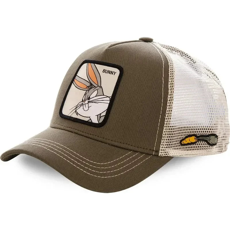 Casquette unisexe anime/dessin animé avec écusson brodé, casquette de baseball, casquette de camionneur, casquettes en maille, chapeau de soleil