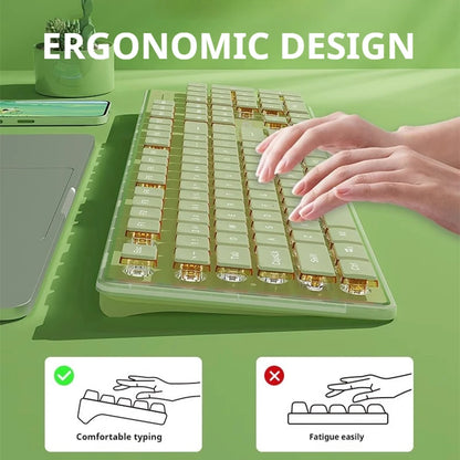 EWEADN V3 kabelgebundene leise Büro- & Gaming-Tastatur, Folientasten-Design, ergonomisch, für Windows/Laptop/PC/Desktop, E-Sports-Zubehör
