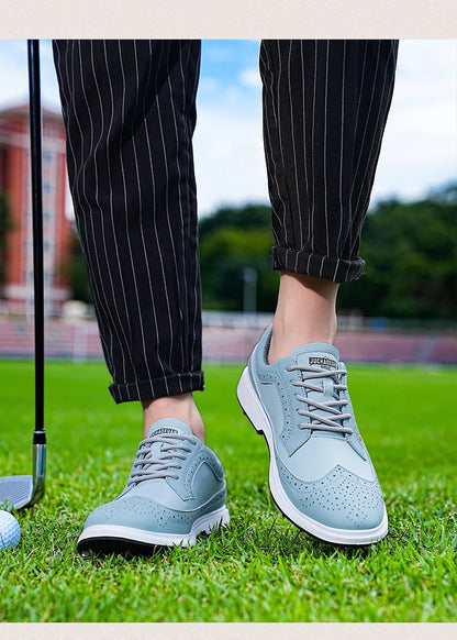 Profesionální pánské golfové boty z vysoce kvalitní kůže, prodyšná sportovní obuv na golfové soutěže a trénink, boty ve větších velikostech 39-47#