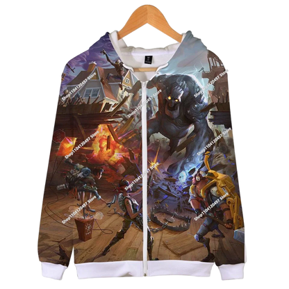 2024 New Game Zipper Hoodie Children's Sweatshirt Fortnite Pullover Sweatshirts Fashion Boys and Girls Clothing