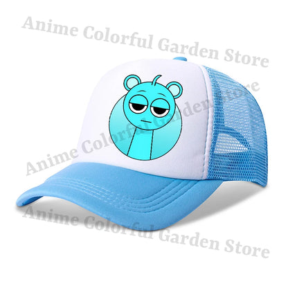 Sprunki Baseballové čepice pro rodiče a děti Anime Kreslené postavičky Hip hop Ploché čepice Muži Ženy Děti Letní móda Ochrana před sluncem Prodyšné čepice Dárky
