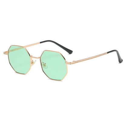 Luxury Square Sunglasses Man Woman Fashion Small Frame Polygon Sun Glasses Metal Vintage Retro Brand Octagon Gafas De Sol UV400