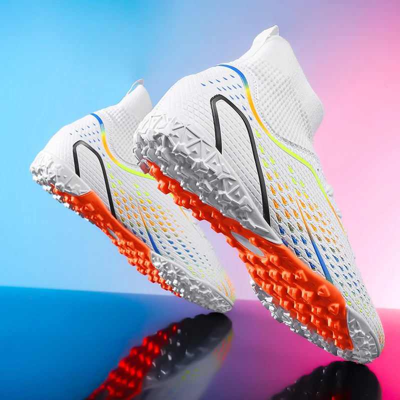 Zapatillas de fútbol para hombre, botas de fútbol profesionales para césped y futsal, unisex, para partidos en césped y entrenamiento al aire libre, tacos antideslizantes y transpirables