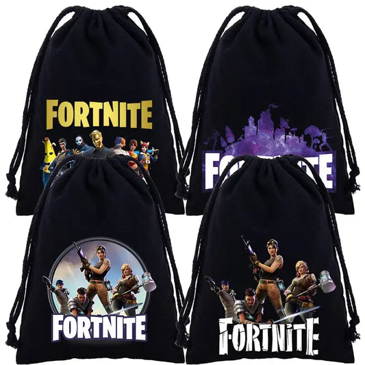 Fortnite Jungen Mädchen Kordelzugbeutel mit Cartoon- und Anime-Print, große Aufbewahrungstasche, Tragetasche, Handtasche, neues süßes Geburtstagsgeschenk