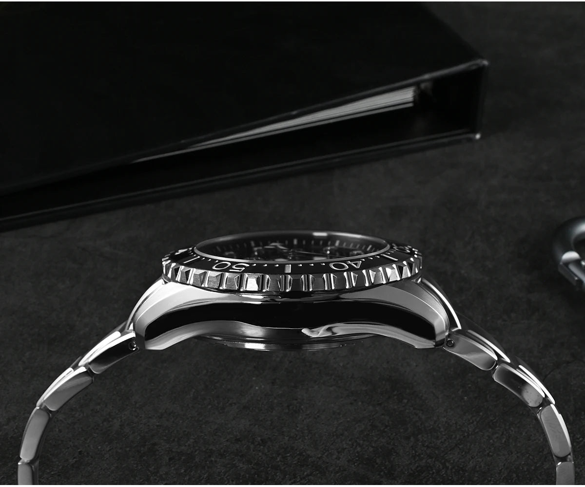San Martin New 40mm Diver Watch YN55 Enamel Dial Classic Luxury Men Automatic Mechanical Watches Sapphire Waterproof 300m SN0009