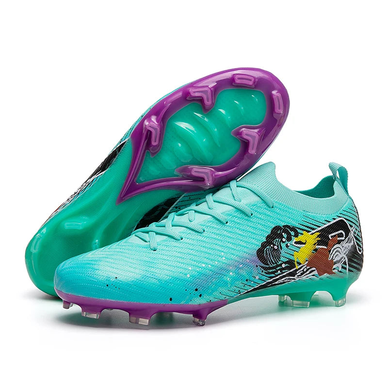 Nouvelles chaussures de football pour hommes, chaussures d'entraînement, chaussures de football à crampons longs, crampons de football ultralégers FG antidérapants pour l'extérieur, livraison directe