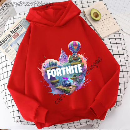 Abrigos con capucha para niños Fortnites, sudaderas anime Fortress Night, sudaderas con capucha de juego para primavera y otoño, ropa deportiva infantil, regalo