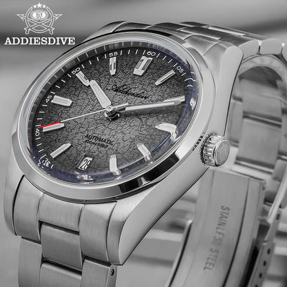 ADDIESDIVE 2026 New Luxury Personalized Watches 10BBar Bubble Mirror Glass Steel Analog Watches Super Luminous Mechanical Watch