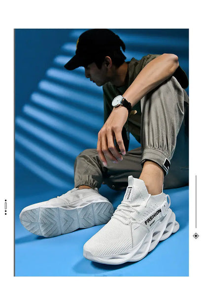 Modieuze paarse casual sneakers in de aanbieding voor dames en heren – Blade hardloopschoenen, grote maat 48, lichte ademende sportschoenen voor heren, mesh sneaker