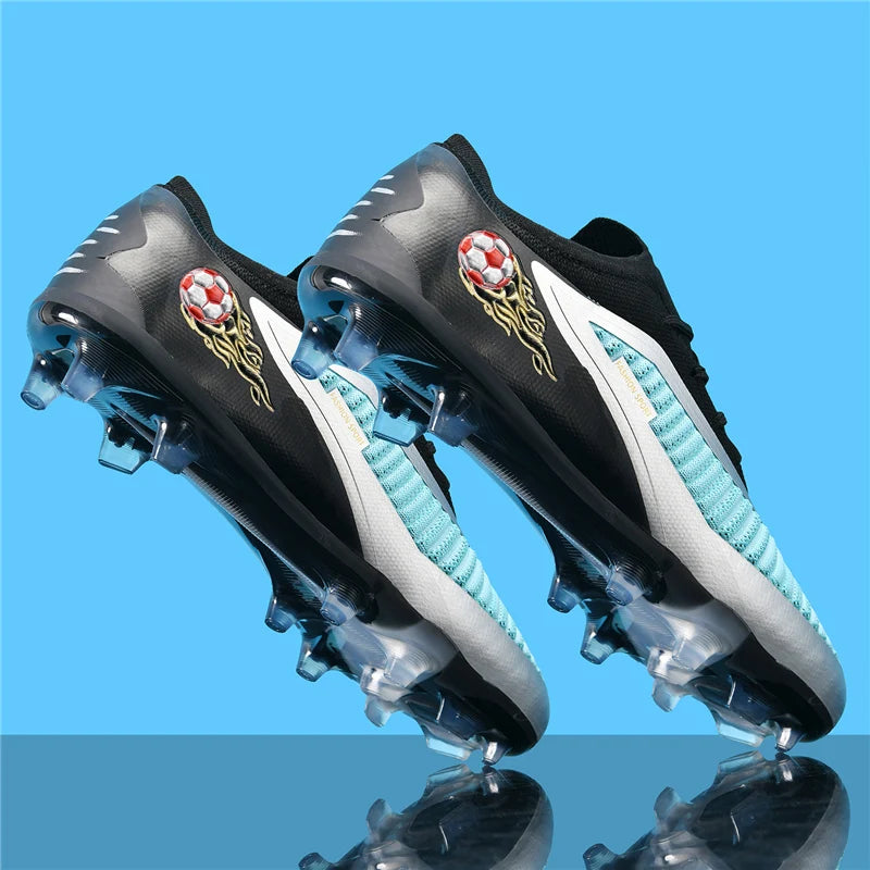 Nuevas zapatillas de fútbol para hombre, botas antideslizantes para adulto, deporte al aire libre para niño, tacos largos de entrenamiento, transpirables y cómodas para partido