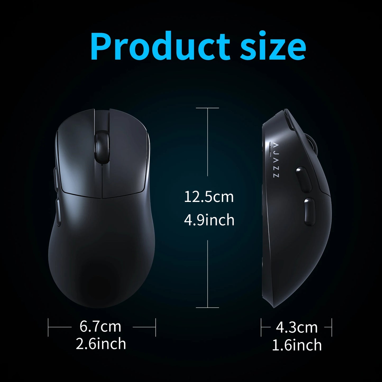 AJAZZ AJ179 V2 MAX Tri-mode right-handed mouse 56g lightweight PAW3311 sensor Huanuo Micro Switch TelinkMicrochip
