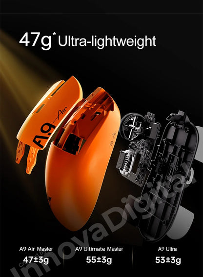 ATK Dragonfly A9 Ultimate bezdrátová herní myš A9 Air PAW3950 ultralehká ergonomická e-sportovní myš pro hráče FPS CSGO A9 Ultra