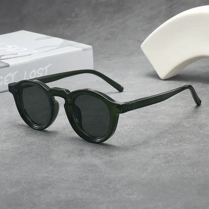 New Retro Round Small Frame Sunglasses Personalized High-end Men's and Women's Glasses Fashion Trend UV Resistant Sunglasses