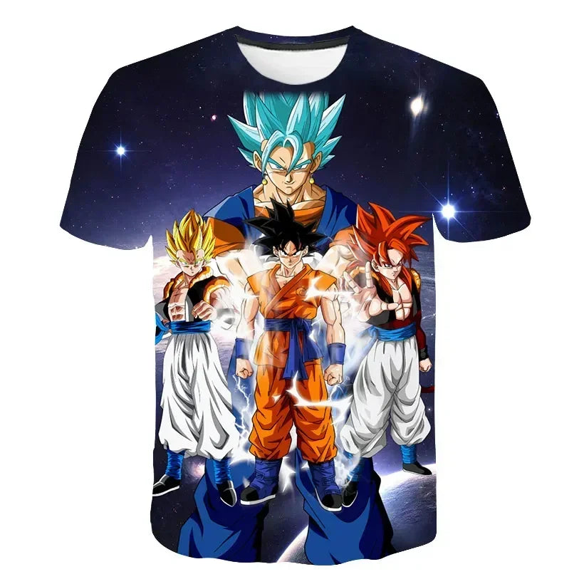 Produit gaming premium Fraquane Dragon Ball Goku Cosplay T Shirts Super Saiyan Boys Kids Clothes Short Sleeve T-shirt White Black Orange Breathable Jersey, nouvelle génération