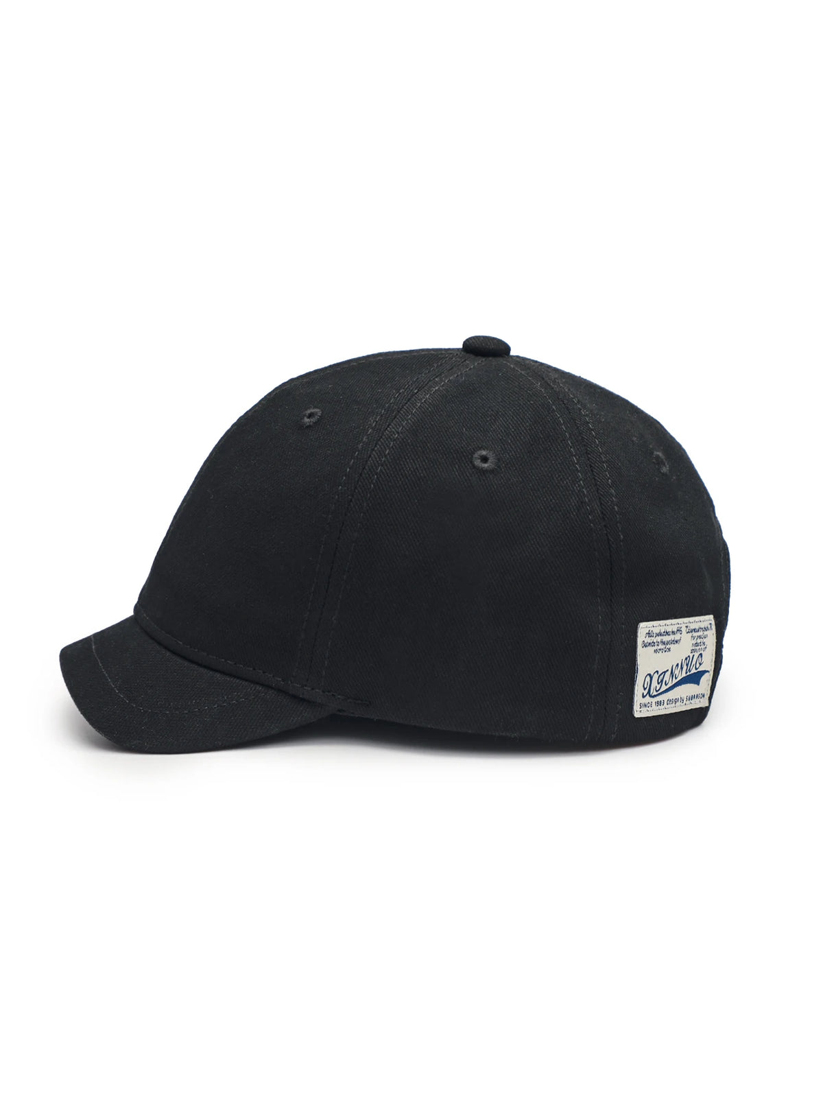 Baseballkasket i bomuld med kort skygge til mænd og kvinder, casual vintage-stil, justerbar „dad hat“ i trucker-stil, lavprofil-kasketter med nylonlukning