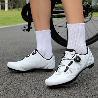 Zapatillas de ciclismo de montaña para hombre MTB, transpirables, antideslizantes, de alta dureza, aptas para carreras en carretera al aire libre y rutas de montaña off-road 37-46