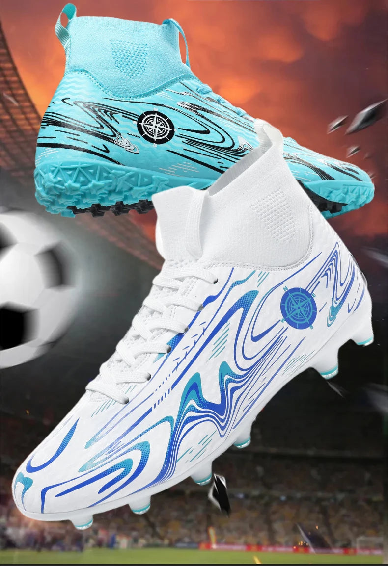 Chaussures de football professionnelles antidérapantes pour enfants, chaussures de sport d'extérieur pour garçons, baskets de futsal pour matchs et entraînements