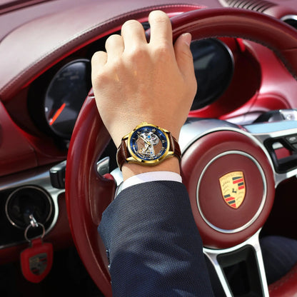 Montre mécanique automatique pour homme en acier inoxydable Case Shape: Round Case
