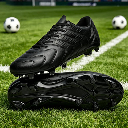 Chaussures de football FG AG pour adultes, tige légère en PU synthétique, crampons antidérapants pour terrain en herbe naturelle et artificielle en plein air