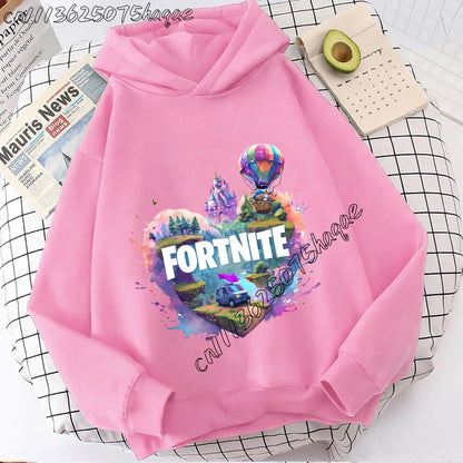 Abrigos con capucha para niños Fortnites, sudaderas anime Fortress Night, sudaderas con capucha de juego para primavera y otoño, ropa deportiva infantil, regalo