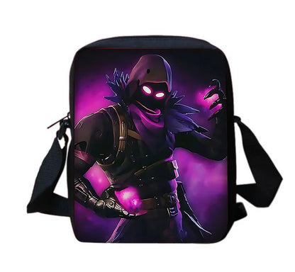 Kinderrucksäcke mit angesagtem Game-Design, Umhängetasche und Federmäppchen F-FortniteS, Schulrucksäcke mit großem Fassungsvermögen für Jungen und Mädchen, ideales Geschenk