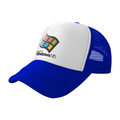 Windows 95 Geeks Nerd Mesh Baseballové čepice Unisex Módní sluneční čepice Nastavitelné čepice typu snapback Rybářské čepice Velkoobchod Nové čepice typu trucker