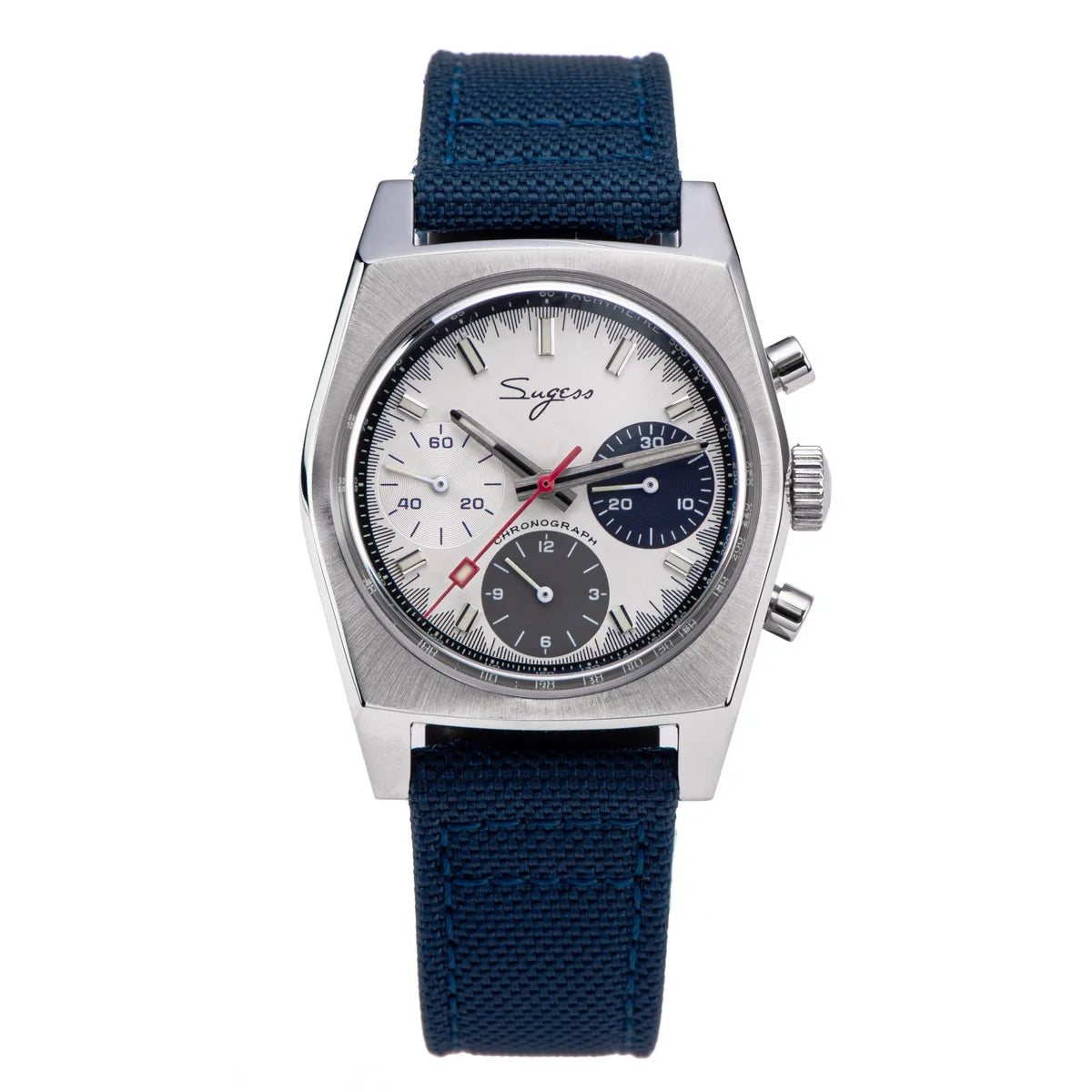 Sugess S419 Series 37mm Original Swanneck Movement Chronograph Master Mens Watch Mechanical Wristwatch Dome Sapphire Crystal New