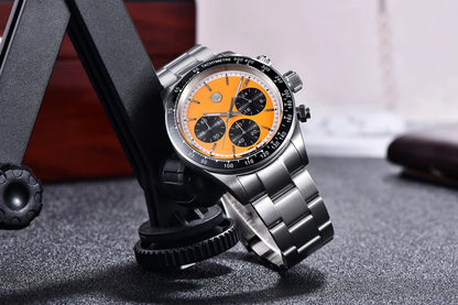Herreur Rolls Timi Panda – Kvarts-kronograf, luksusmodel, safirglas med antirefleksbehandling, vandtæt, sporty stil