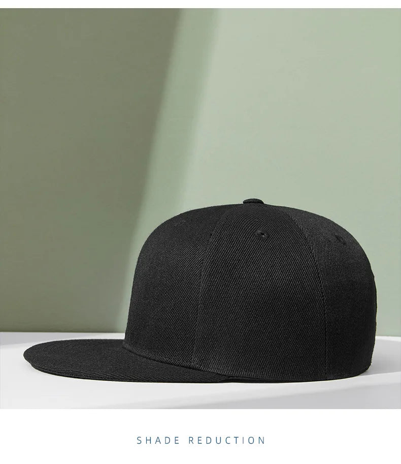 Engros 40 farver Justerbare flade snapback-kasketter med skygge Dame Mode Polyester Enfarvet baseballkasket Herre Hiphop Blank Sportskasket