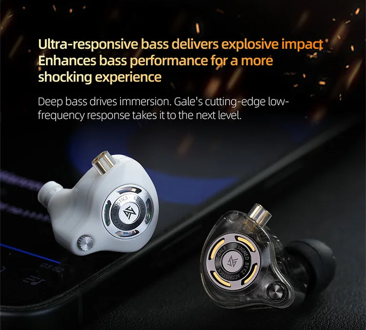Pre-order KZ Gale In-Ear Super-Linear Driver Hifi IEM Earphone for Game with Detachable Silver-Plated Recessed 2-Pin Cable