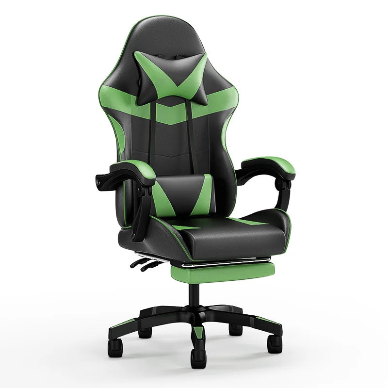 Ergonomiczny fotel gamingowy do biurka komputerowego, odchylany fotel gamingowy do domowego biura z podparciem pleców na długie sesje gry