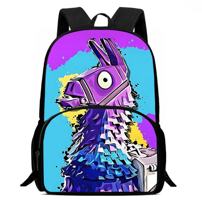 Klassinen Fortnite-lasten reppu pojille ja tytöille, oppilaan syntymäpäivälahja, lapsen koululaukku, suuri kapasiteetti, retkeilyyn sopiva kestävä reppu