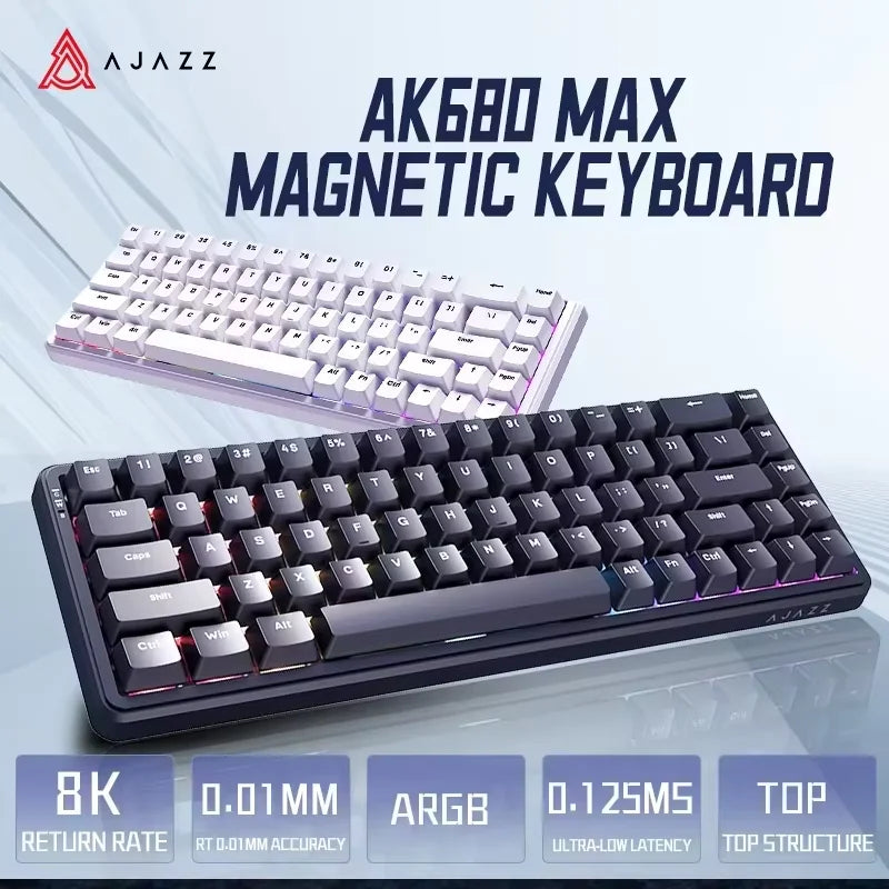 AJAZZ AK680 MAX Magnetic Axis Wired Keyboard 0.125ms Ultra-Low Latency Professional Gaming Keyboard