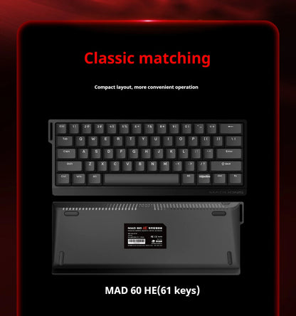 FGG MAD60 Gaming-RGB-Tastatur mit magnetischen Schaltern, fürs Gaming, Full-Key-Hot-Swap, schnelle Reaktionszeit, individuell anpassbare Gaming-Tastatur für Einsteiger