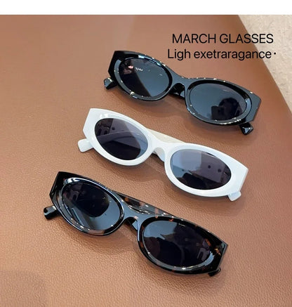 Divatos ovális napszemüveg nőknek és férfiaknak, trendi, menő napszemüveg hölgyeknek, utcai stílusú, retro prémium szemüvegek, Gafas De Sol UV400