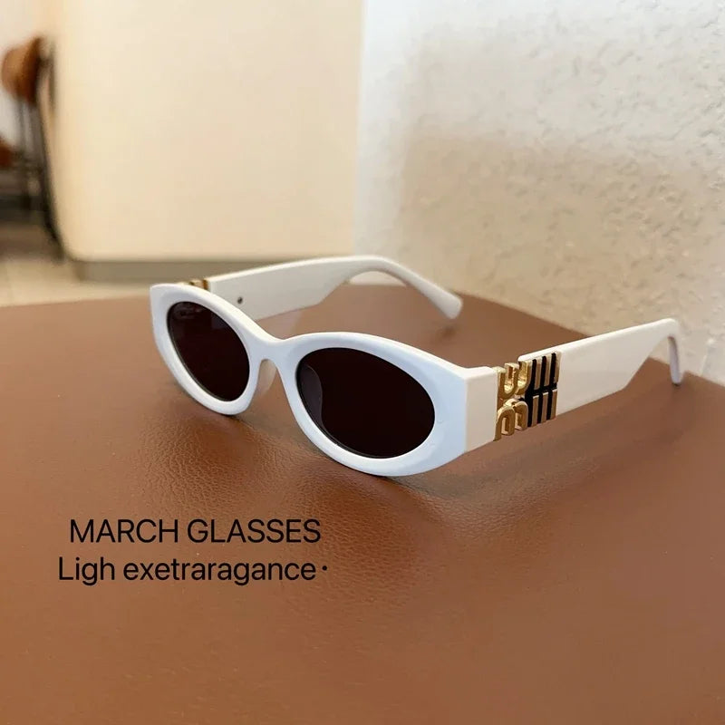 Divatos ovális napszemüveg nőknek és férfiaknak, trendi, menő napszemüveg hölgyeknek, utcai stílusú, retro prémium szemüvegek, Gafas De Sol UV400