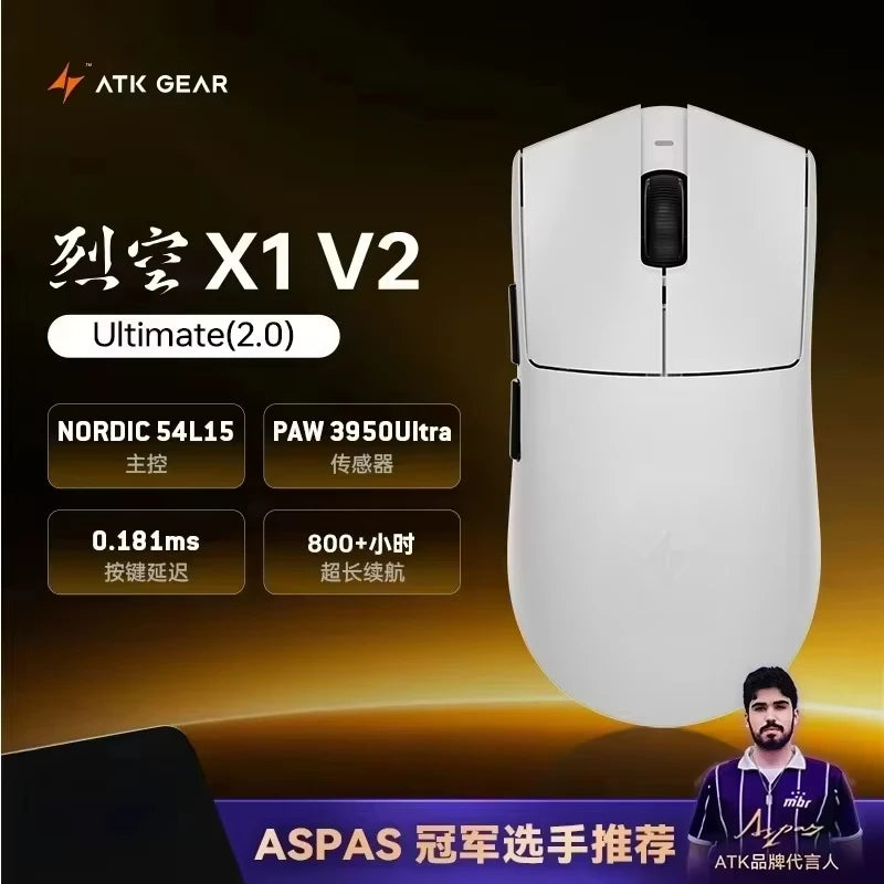 ATK Blazing Sky X1/X1V2 Mouse Gamer Wireless 8K Low Latency Lightweight FPS Liekong E-sports Gaming Mouse Custom Pc Accessories
