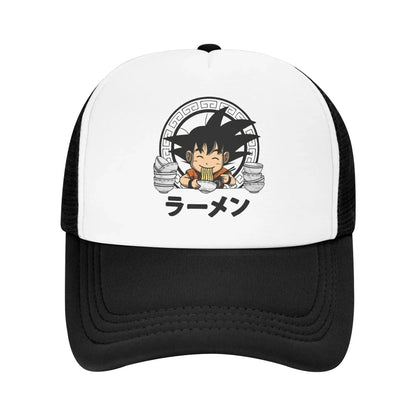 Goku Kid Ramen Dragon Ball Trucker Hat Men Women Vintage Anime Manga Hats Sports Cap Adjustable Polyester Baseball Caps Summer