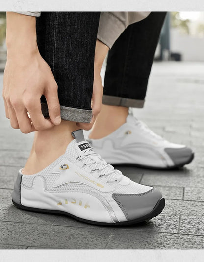 Grands chaussons pour hommes été respirant maille pantoufles mode chaussures décontractées à semelles souples pour hommes baskets légères Zapatos De Hombre