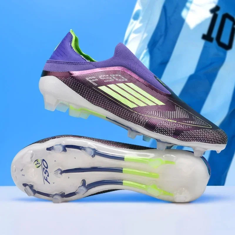 Nouvelles chaussures de football pour hommes, crampons longs antidérapants pour adultes, chaussures de sport pour garçons, crampons d'entraînement en plein air, respirantes et confortables
