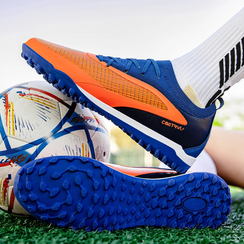 Men New TF Football Boots Sneakers Society Field Resistant Adult Breathable Male Soccer Shoes Training Top Quality Studded