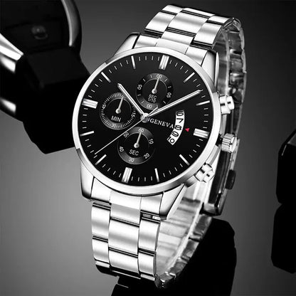 Montre homme tendance, montre-bracelet à quartz de luxe avec calendrier, montres d'affaires, montre pour homme, bracelet pour homme