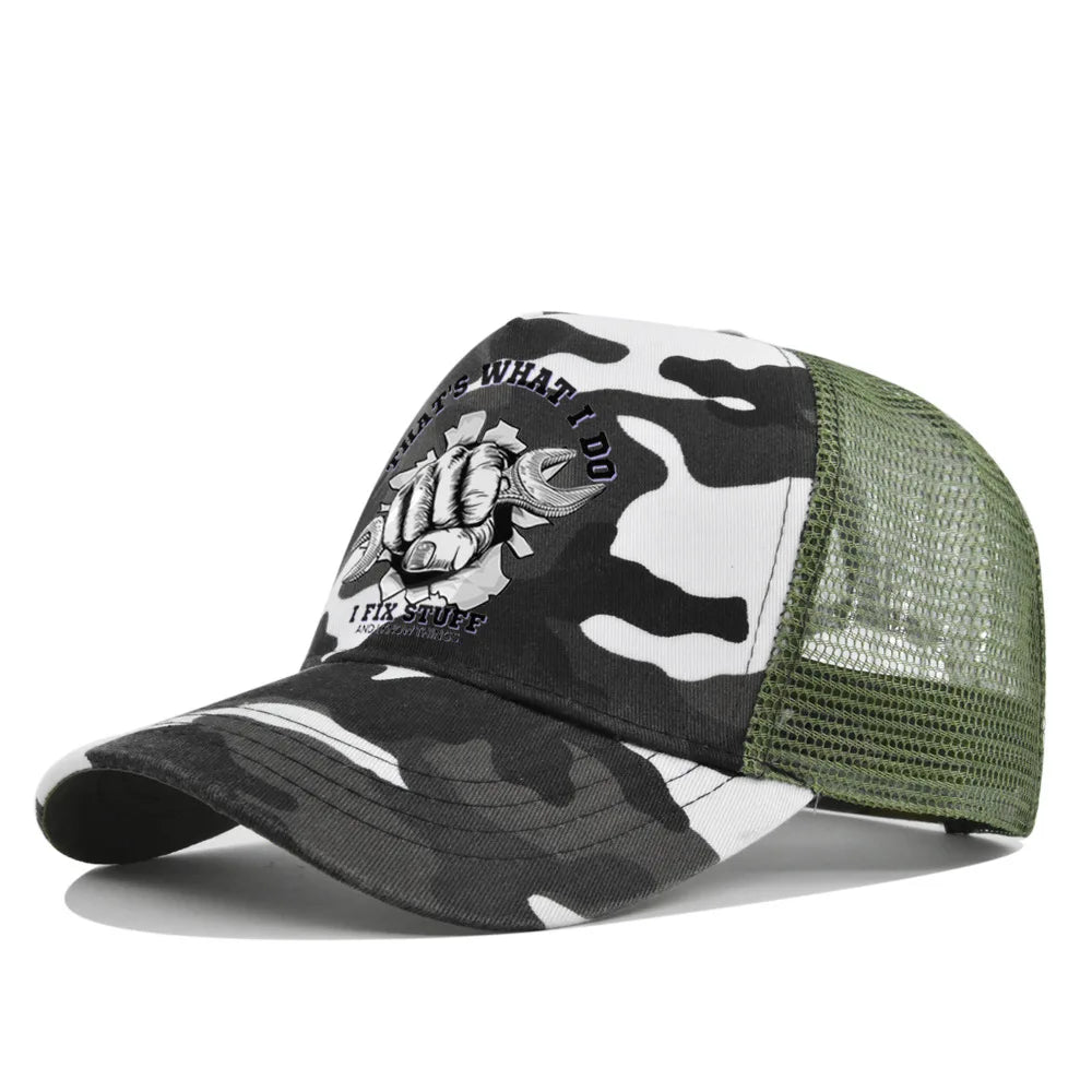 New Fashion Spring Summer Printed Mesh Breathable Baseball Cap Gorras Personality LOGO for Men WomenCouples Visor Hat Casquette