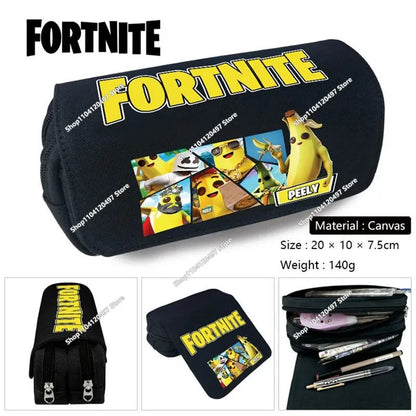 Fortnite Kids Pencil Bag Kawaii Pencil Case Large Capacity Waterproof Handheld Cosplay Pencil Pouch Office Stationary Gift Toy