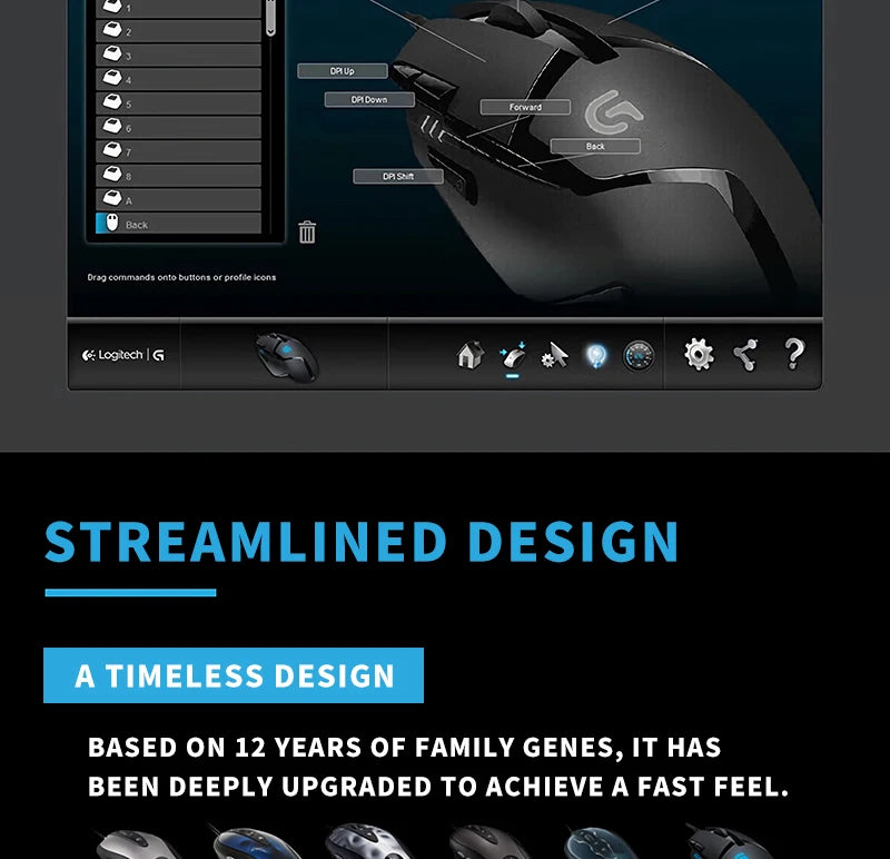 Logitech (G) G402 gaming mouse wired mouse e-sports mechanical macro programming mouse CSGO eating chicken computer competitive