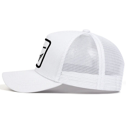 Casquettes de baseball unisexes X à broderie « visage souriant avec dents » – Casquettes de protection solaire pour le printemps et l'été, à porter en extérieur, ajustables, style « trucker » décontracté