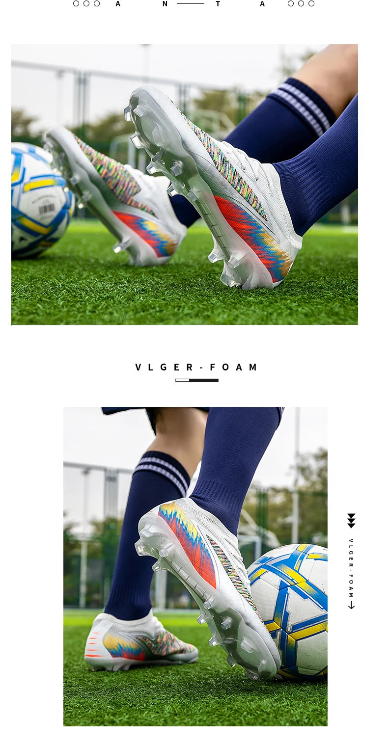 Nuove scarpe da calcio da uomo per partita e allenamento, tacchetti antiscivolo con tacchetti lunghi FG, ultraleggere da outdoor, sneaker, dropshipping