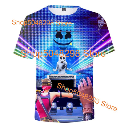 Bushranger Fortnite T-Shirt für Kinder, 3D-Print Banana Peely T-Shirt für Herren und Damen, Tee im Battle-Royale-Game-Design, Sommer-Top, Geburtstagsgeschenke